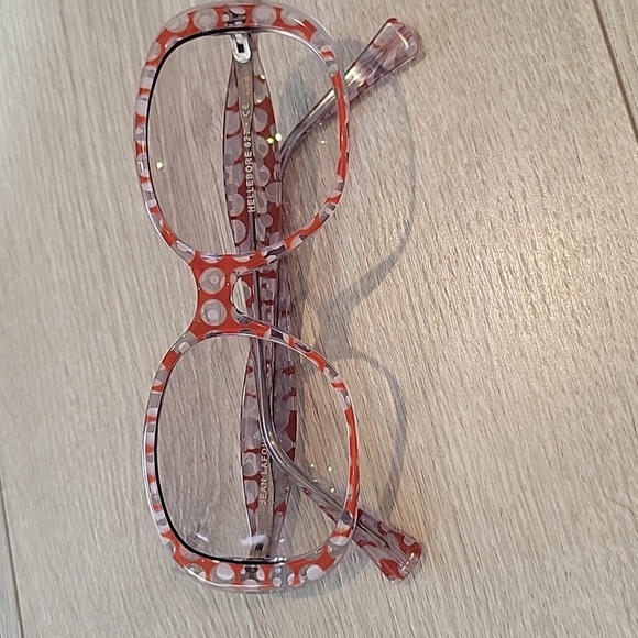 Jean Lafont glasses Frame Only Hellebore 627 Orange&Clear Square France 51 mm - Picture 1 of 4